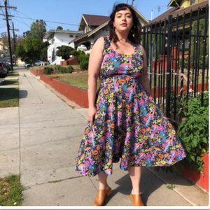 Nooworks Magical Mushrooms print Vacation dress with pockets Medium